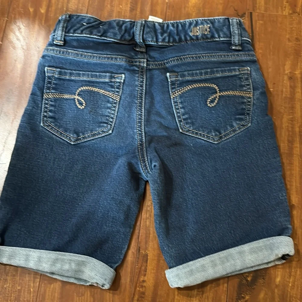 Justice Size 10 Denim Jean capri‎ shorts